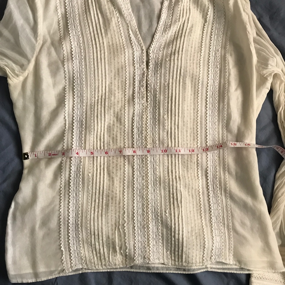Elie Tahari Cream blouse - Picture 7 of 8
